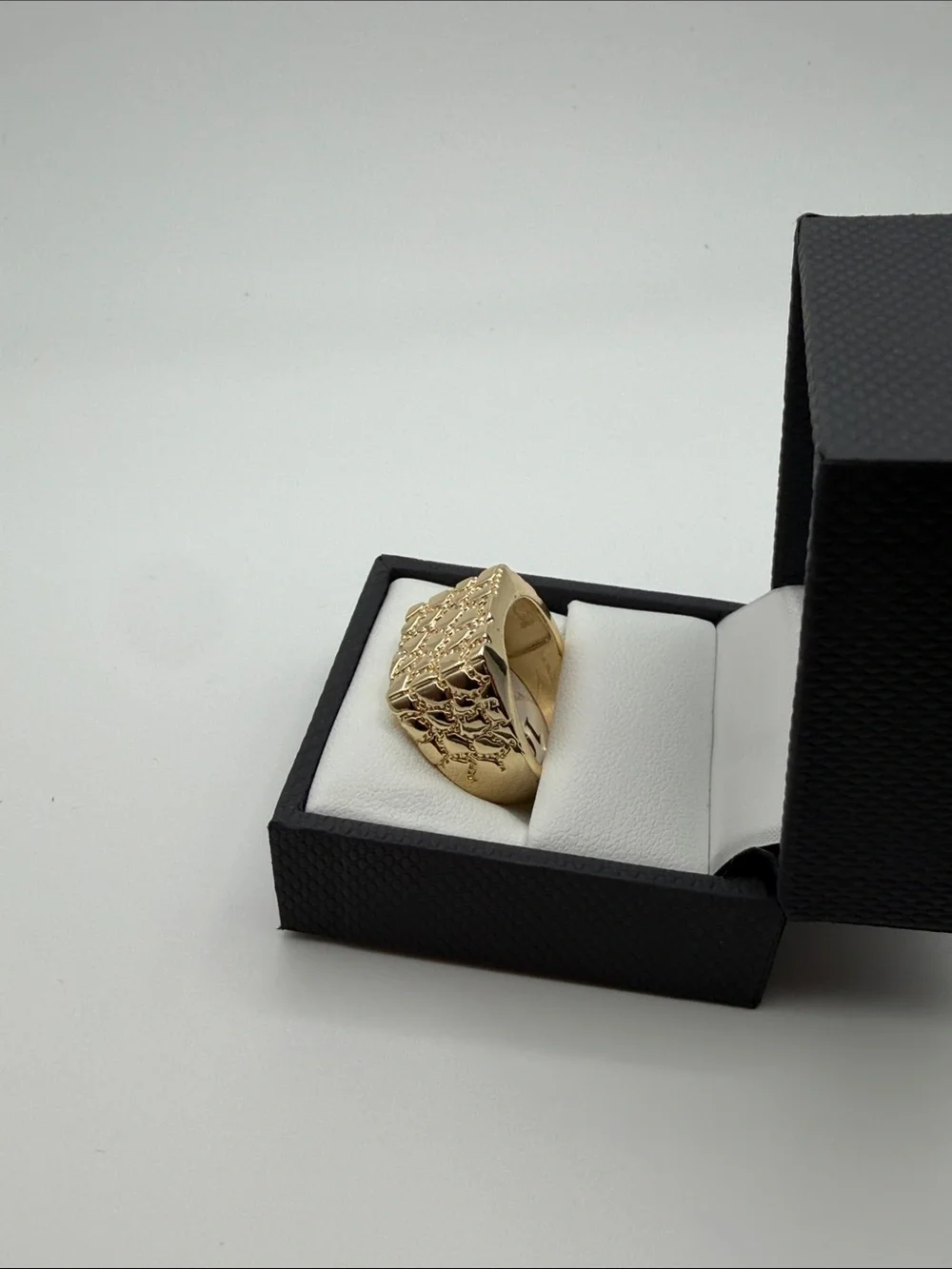 New- Men’s Oro Laminado Gold Filled Napoleon Royal Nugget Ring Size 10